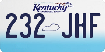 KY license plate 232JHF