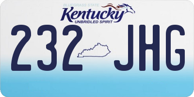 KY license plate 232JHG