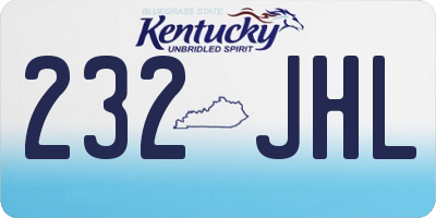 KY license plate 232JHL