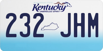 KY license plate 232JHM