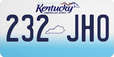 KY license plate 232JHO