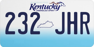 KY license plate 232JHR