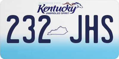 KY license plate 232JHS