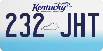 KY license plate 232JHT