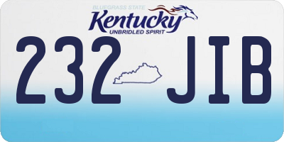 KY license plate 232JIB