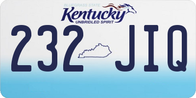 KY license plate 232JIQ
