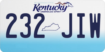 KY license plate 232JIW