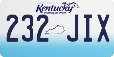 KY license plate 232JIX