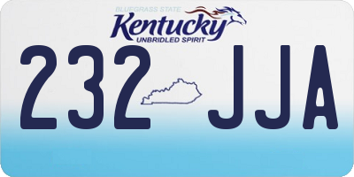 KY license plate 232JJA