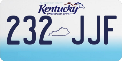KY license plate 232JJF