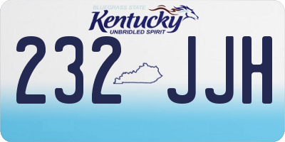 KY license plate 232JJH
