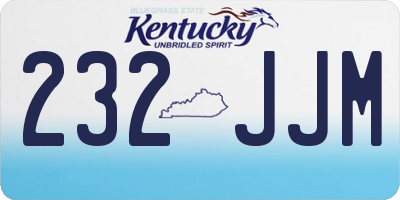KY license plate 232JJM