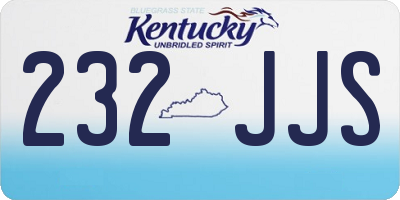 KY license plate 232JJS