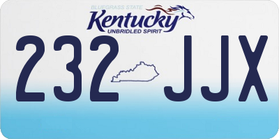 KY license plate 232JJX