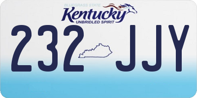 KY license plate 232JJY