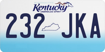 KY license plate 232JKA