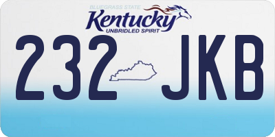 KY license plate 232JKB