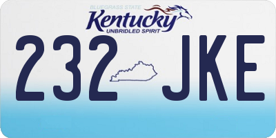 KY license plate 232JKE