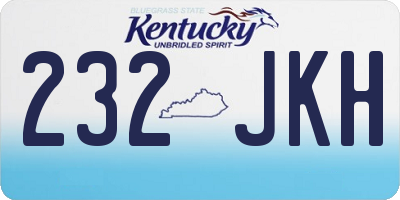 KY license plate 232JKH