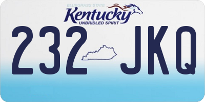 KY license plate 232JKQ