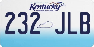 KY license plate 232JLB