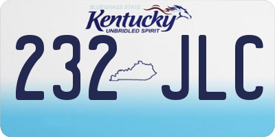 KY license plate 232JLC