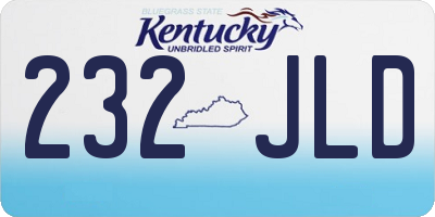 KY license plate 232JLD