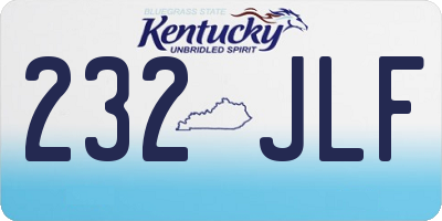 KY license plate 232JLF