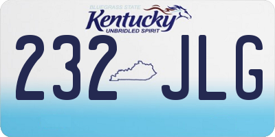 KY license plate 232JLG