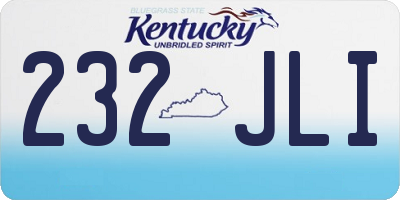KY license plate 232JLI
