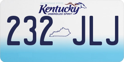 KY license plate 232JLJ