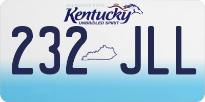 KY license plate 232JLL