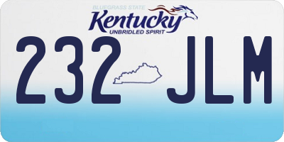 KY license plate 232JLM