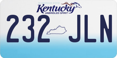 KY license plate 232JLN
