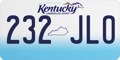KY license plate 232JLO