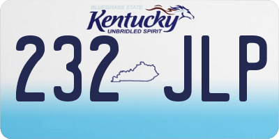 KY license plate 232JLP