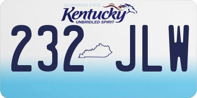 KY license plate 232JLW