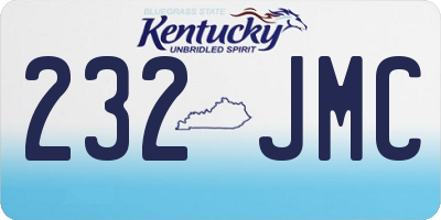 KY license plate 232JMC