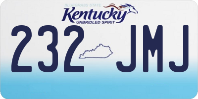 KY license plate 232JMJ