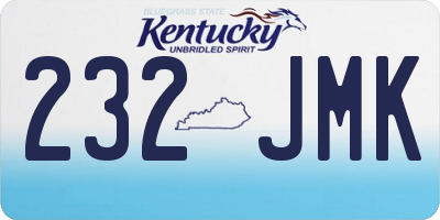 KY license plate 232JMK