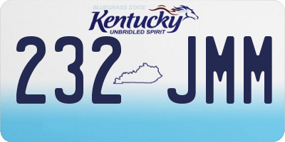 KY license plate 232JMM
