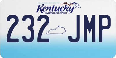 KY license plate 232JMP