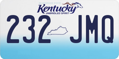 KY license plate 232JMQ