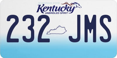 KY license plate 232JMS