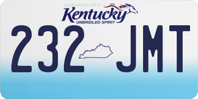 KY license plate 232JMT