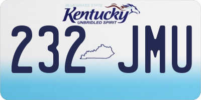 KY license plate 232JMU