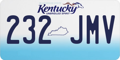 KY license plate 232JMV