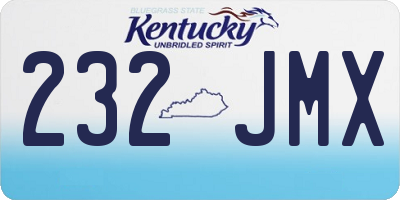 KY license plate 232JMX