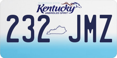 KY license plate 232JMZ