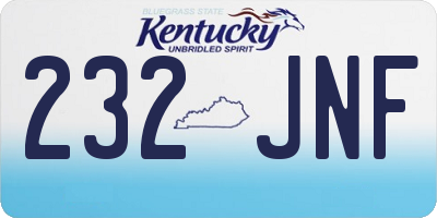 KY license plate 232JNF